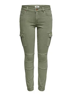 ONLY Damskie spodnie cargo do kostek, bojówki, khaki-zielony (Oil Green), 34W / 32L - Spodnie damskie - miniaturka - grafika 1