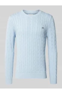 Sweter z dzianiny z okrągłym dekoltem - Gant - Swetry męskie - miniaturka - grafika 1