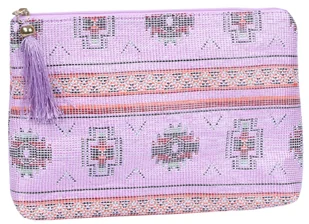 Różowa kosmetyczka we wzorki - Kosmetyczki, organizery i kuferki - miniaturka - grafika 1