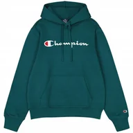 Bluzy sportowe męskie - Bluza na co dzień męska CHAMPION z kapturemGs502 Zielona Xxl - miniaturka - grafika 1