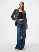 Marynarki i żakiety damskie - Pieces Blezer "Bosella" w kolorze czarno-szarym - miniaturka - grafika 1