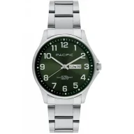 Zegarki męskie - Srebrny męski zegarek na bransolecie PACIFIC SMB-1073D-04 - miniaturka - grafika 1