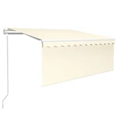 Markizy - VidaXL Lumarko Automatycznie zwijana markiza z zasłoną, 3x2,5 m, kremowa  3069267 VidaXL - miniaturka - grafika 1