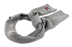Tommy Hilfiger Unisex dziecięcy szalik z dużą flagą z dzianiny, jasnoszary wrzos, Rozmiar uniwersalny - Apaszki i szaliki damskie - miniaturka - grafika 1