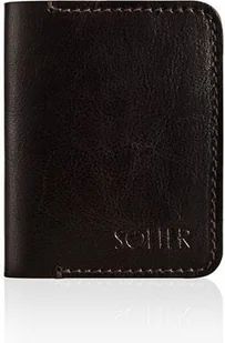 Solier Cienki skórzany męski portfel SOLIER SLIM BRĄZ LAILA - Portfele - miniaturka - grafika 1