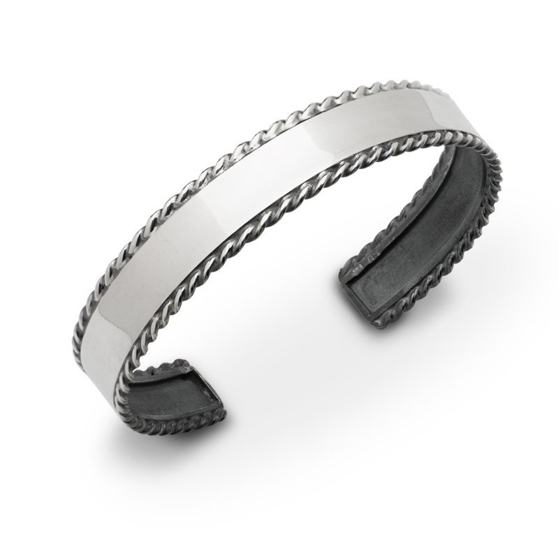 Bransoletka Męska Kręcony Drucik - Doginana Szeroka