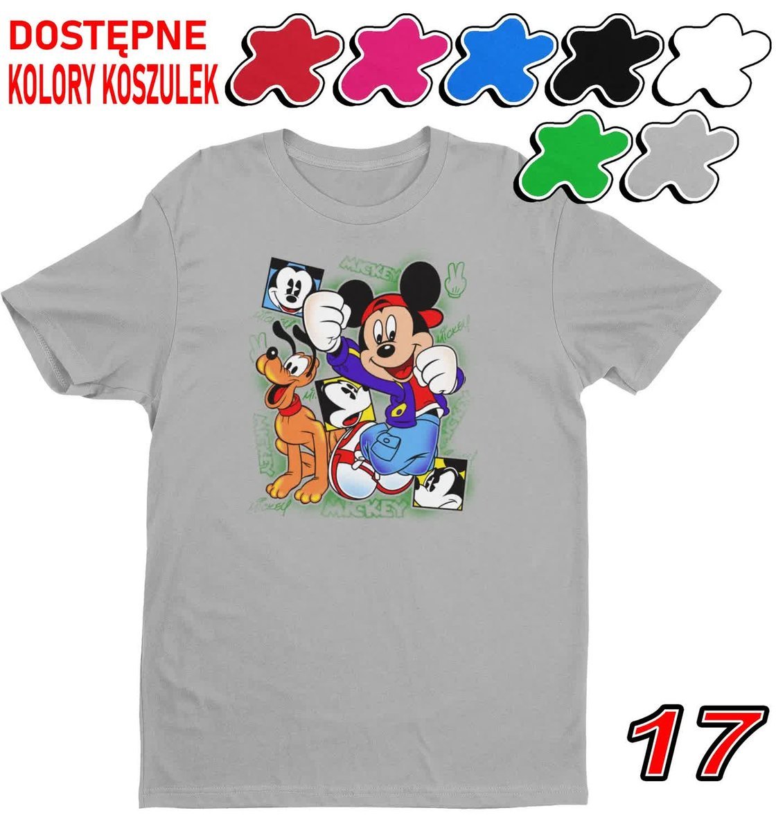 Dziecięca Koszulka Z Nadrukiem Duży Wybór Myszka Miki Różne -L 146-152