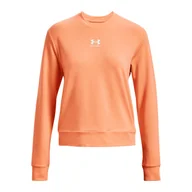 Bluzy damskie - Damska Bluza UNDER ARMOUR RIVAL TERRY CREW 1369856-868 – Pomarańczowy - miniaturka - grafika 1