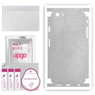 Szkła hartowane na telefon - Folia naklejka skórka strukturalna na TYŁ+BOKI do Apple iPhone 6s -  Skóra Srebrna - apgo SKINS - miniaturka - grafika 1