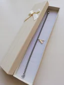 Bransoletki - BRANSOLETKA PANCERKA Z LITERKĄ ZE STALI - miniaturka - grafika 1