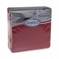 Naczynia i sztućce jednorazowe - Serwetki flizelinowe Premium bordowe 40 x 40cm 50sztuk - miniaturka - grafika 1