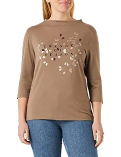 Taifun Koszulka damska, Szarobrązowy wzór, 42 - Koszulki i topy damskie - miniaturka - grafika 1