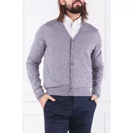 Swetry męskie - Hackett London Wełniany kardigan FF GG MERINO CARDI | Regular Fit - miniaturka - grafika 1