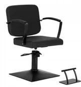 Fotele fryzjerskie - Hair System Fotel fryzjerski Edge noir Czarny - miniaturka - grafika 1