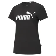 Koszulki sportowe damskie - Damska koszulka z logo Essentials PUMA Black - miniaturka - grafika 1