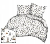 Pościel - pościel bawełna lux 140x200 + 1 poszewka B 307 kociaki na białym - miniaturka - grafika 1