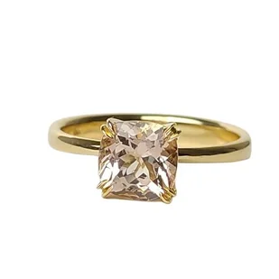 Pierścionek Zaręczynowy Z Morganitem Ręcznie Robiony - Pierścionki - miniaturka - grafika 1