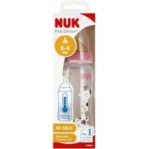 Nuk Butelka z wskaźnikiem temp. 0-6m First Choice 10741927 300 ml - Butelki dla niemowląt - miniaturka - grafika 1