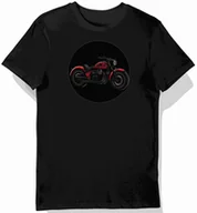 Koszulki męskie - Koszulka męska czarna Moto Guzzi Kalifornia Czarno-Czerwona XL - miniaturka - grafika 1