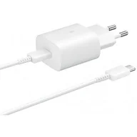 Ładowarki do telefonów - Samsung Ładowarka sieciowa z szybkim ładowaniem USB C 25W biała - miniaturka - grafika 1