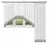 Firany - Zestaw Firan KATANIA Cyrkonie+Balkonowa 445x250 3m - miniaturka - grafika 1