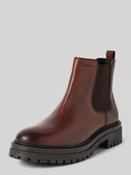 Botki damskie - Buty skórzane z wytłoczonym logo model ‘IRIDEA’ - miniaturka - grafika 1
