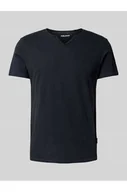 Koszulki męskie - T-shirt z dekoltem serafino - Blend - miniaturka - grafika 1