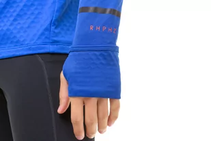 RONHILL Bluza biegowa męska TECH PRISM 1/2 ZIP TEE cobalt/flame - Bluzy sportowe męskie - miniaturka - grafika 10