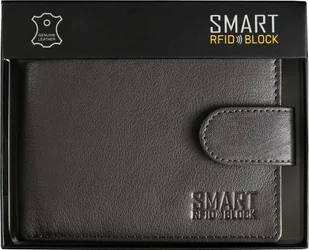 KORUMA Portfel męski na zamek z ochroną RFID brązowy SM-907GBR Uniwersalny - Portfele - miniaturka - grafika 1