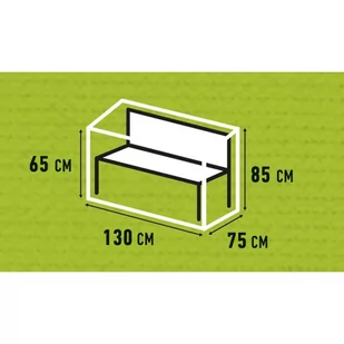 Madison Pokrowiec na ławkę ogrodową, 130x75x65 cm, szary - Pokrowce na meble ogrodowe - miniaturka - grafika 1