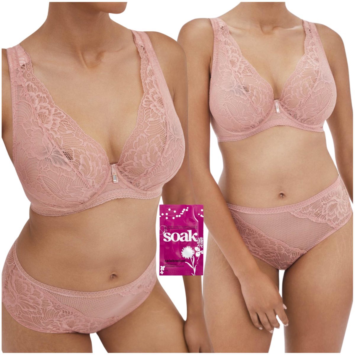Biustonosz alles nude rose m bralette róż - 70c