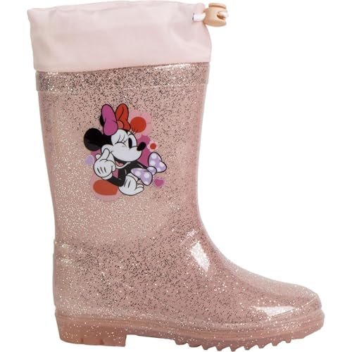 CERDÁ LIFE'S LITTLE MOMENTS Dziewczęce buty przeciwdeszczowe Minnie z PVC Oficjalne wodoodporne buty wygodne i wytrzymałe - kalosze Minnie Unikalny design i oficjalna licencja, Minnie, 29 EU