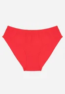 Majtki damskie - Czerwone Majtki Figi z Bawełny z Ozdobną Nitką Asivia - miniaturka - grafika 1