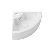 Umywalki - Uptrend Cherry umywalka 44,5x32 cm ścienna narożna biały połysk STR4299 - miniaturka - grafika 1