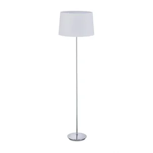 Lampa podłogowa z abażurem z tkaniny biała - Lampy stojące - miniaturka - grafika 1