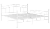 Inne meble do sypialni - Białe metalowe łóżko z zagłówkiem 160x200 cm S0-G66 - miniaturka - grafika 1