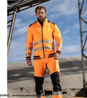 Bluzy męskie - Ardon HiViz ARDON SIGNAL - bluza polarowa - pomarańczowo-czarny H5967 4XL - miniaturka - grafika 1