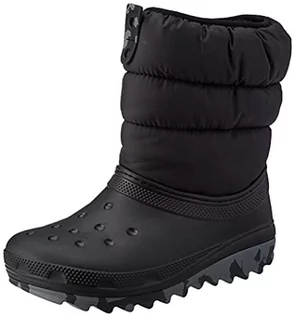 Buty dla dziewczynek - Crocs Unisex klasyczne buty dziecięce Neo Puff Boot K śnieg, Czarny - 29/30 EU - grafika 1