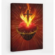 Ikony i obrazy sakralne - Najświętsze Serce Jezusa - obraz polycanvas, 20x30 - miniaturka - grafika 1
