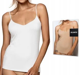 Koszulka damska na ramiączkach bawełniana podkoszulek ATLANTIC 197 - XL - Koszulki i topy damskie - miniaturka - grafika 1