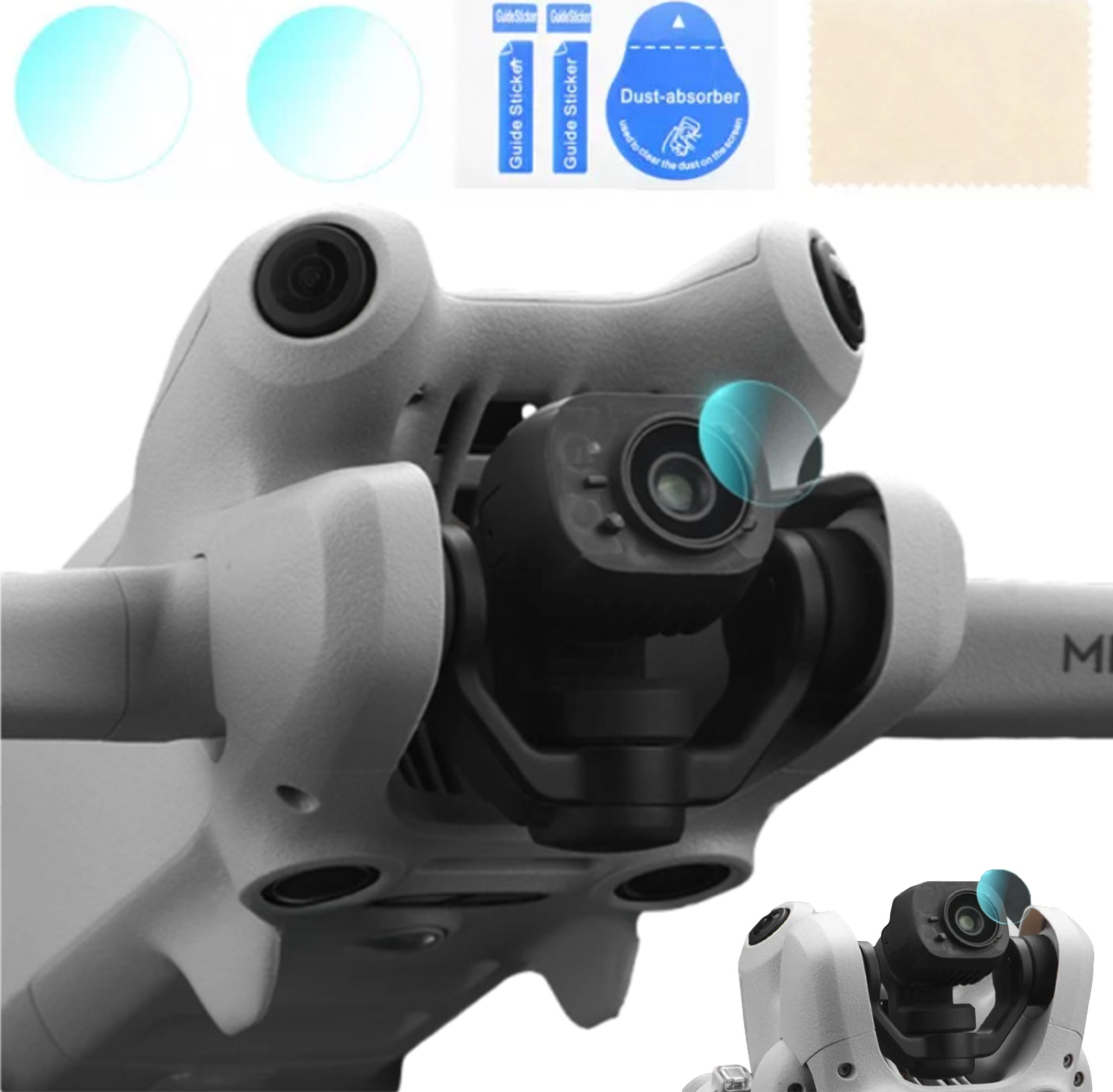 BRDRC SZKŁO HARTOWANE NA OBIEKTYW DJI MINI 4 PRO - 2 SZTUKI