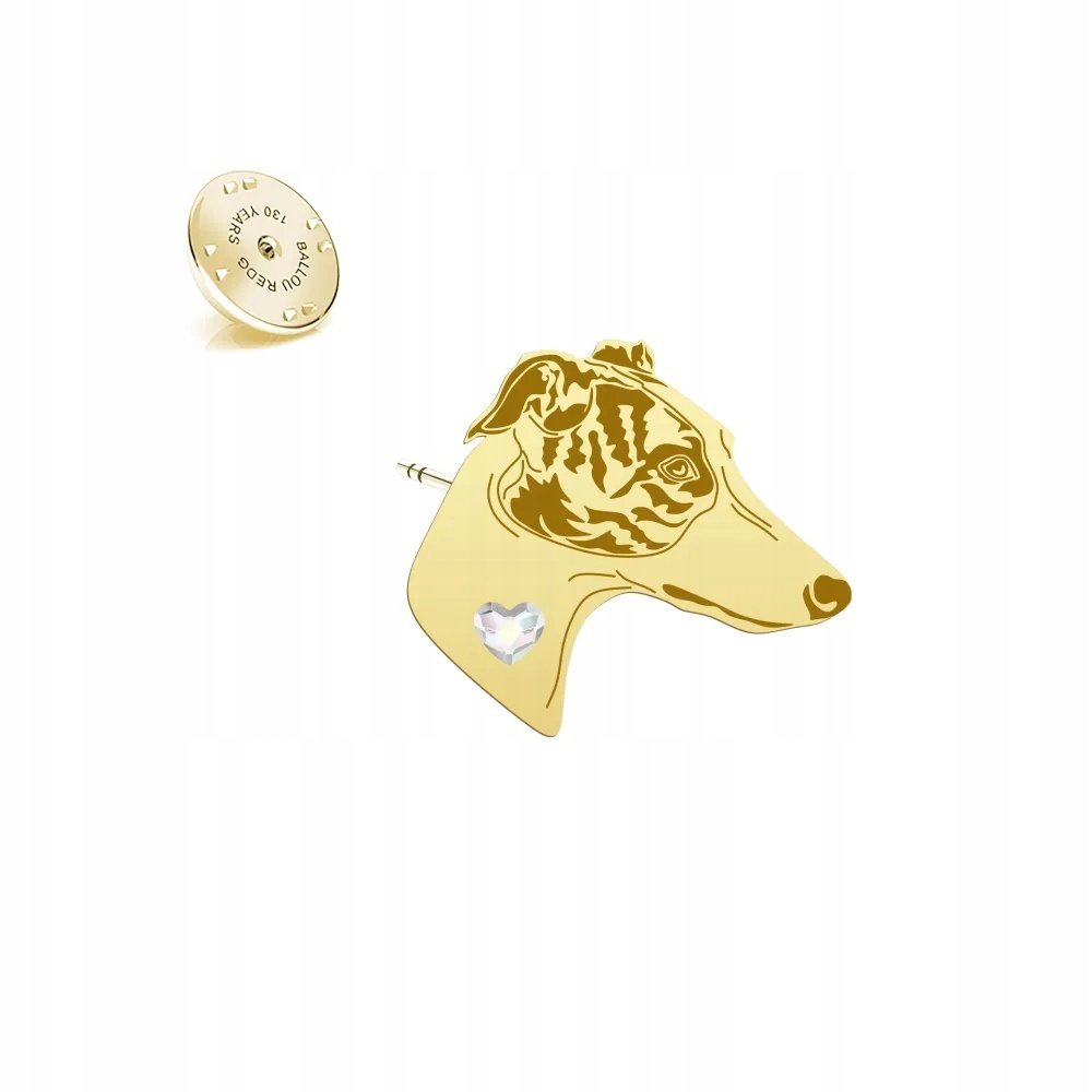 Wpinka Złota z psem Greyhound 925 Biżuteria Prezent DEDYKACJA GRATIS