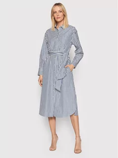 Sukienki - Max Mara Weekend Sukienka koszulowa Remo 52212621 Granatowy Regular Fit - grafika 1