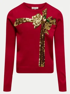 Kids ONLY Sweter Xmas 15331289 Czerwony Relaxed Fit - Swetry dla chłopców - miniaturka - grafika 1