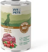 Mokra karma dla psów - Karma dla psa pełnoporcjowa Fit4Pets kaczka z dziką różą 400g 12 szt. - miniaturka - grafika 1