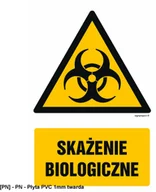Tablice BHP - SIGNPROJECT GF023 - Skażenie biologiczne 350x525 - miniaturka - grafika 1