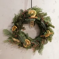 Ozdoby bożonarodzeniowe - Żywy wianek bożonarodzeniowy - miniaturka - grafika 1
