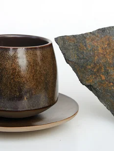 Komplet BASALT 1szt [szkliwo z bazaltu+kamionka] - Kubki - miniaturka - grafika 1