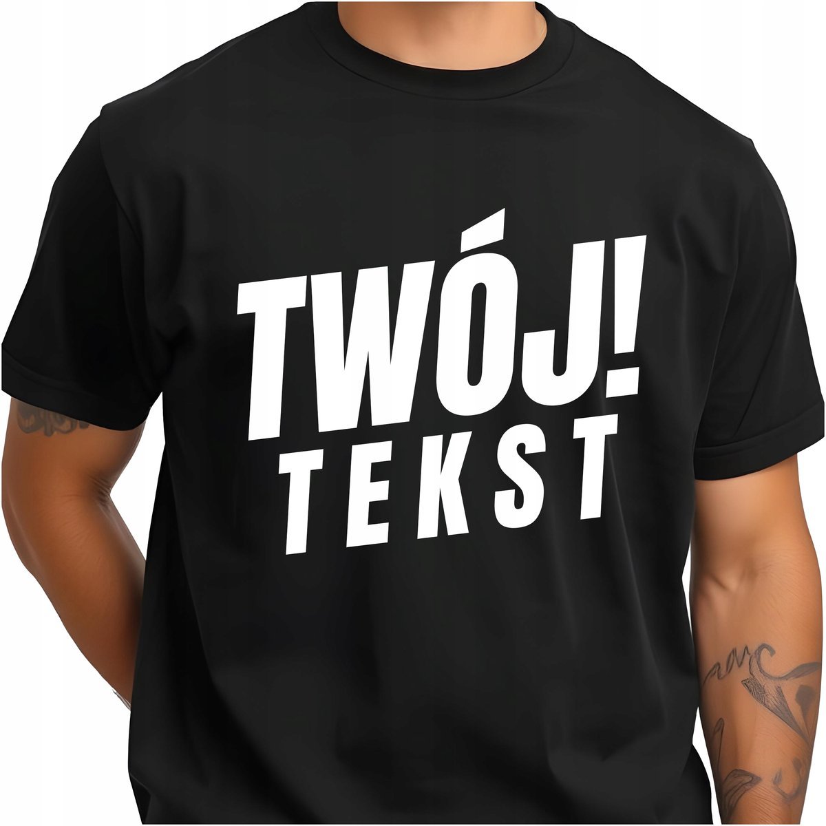 KOSZULKA MĘSKA T-SHIRT L TWÓJ TEKST NADRUK NAPIS KOLORY PREZENT UPOMINEK