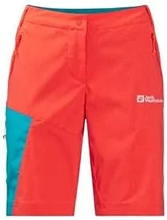 Jack Wolfskin Szorty Glastal Tango pomarańczowe 34 - Spodenki damskie - miniaturka - grafika 1